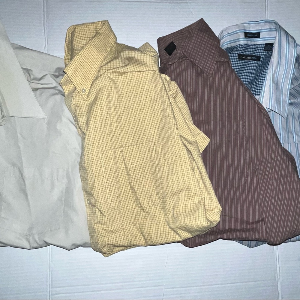 Van Heusen Short Sleeve dress shirt lot of 4 XL